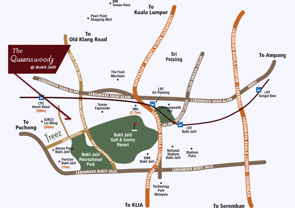 The Queenswoodz Location Bukit Jalil