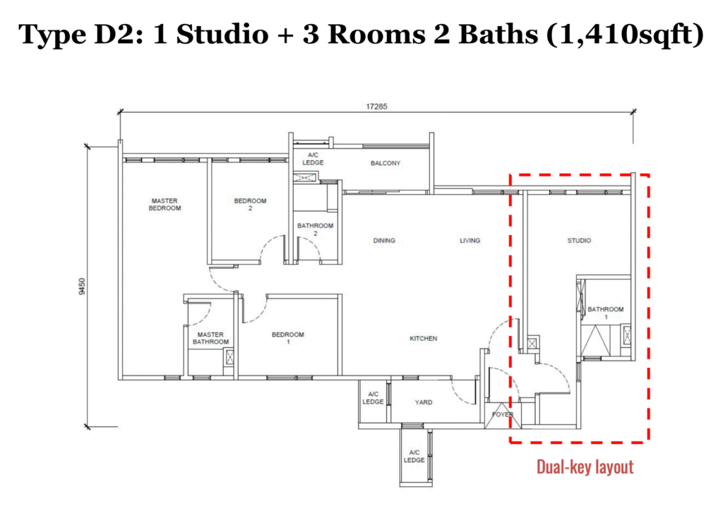 Queenswoodz Layout Type D2 (Dual Key)